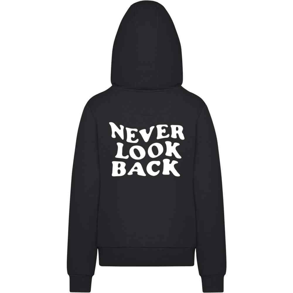 Miss Tee - Never Look Back Fluffy Hoodie/trui - Zwart